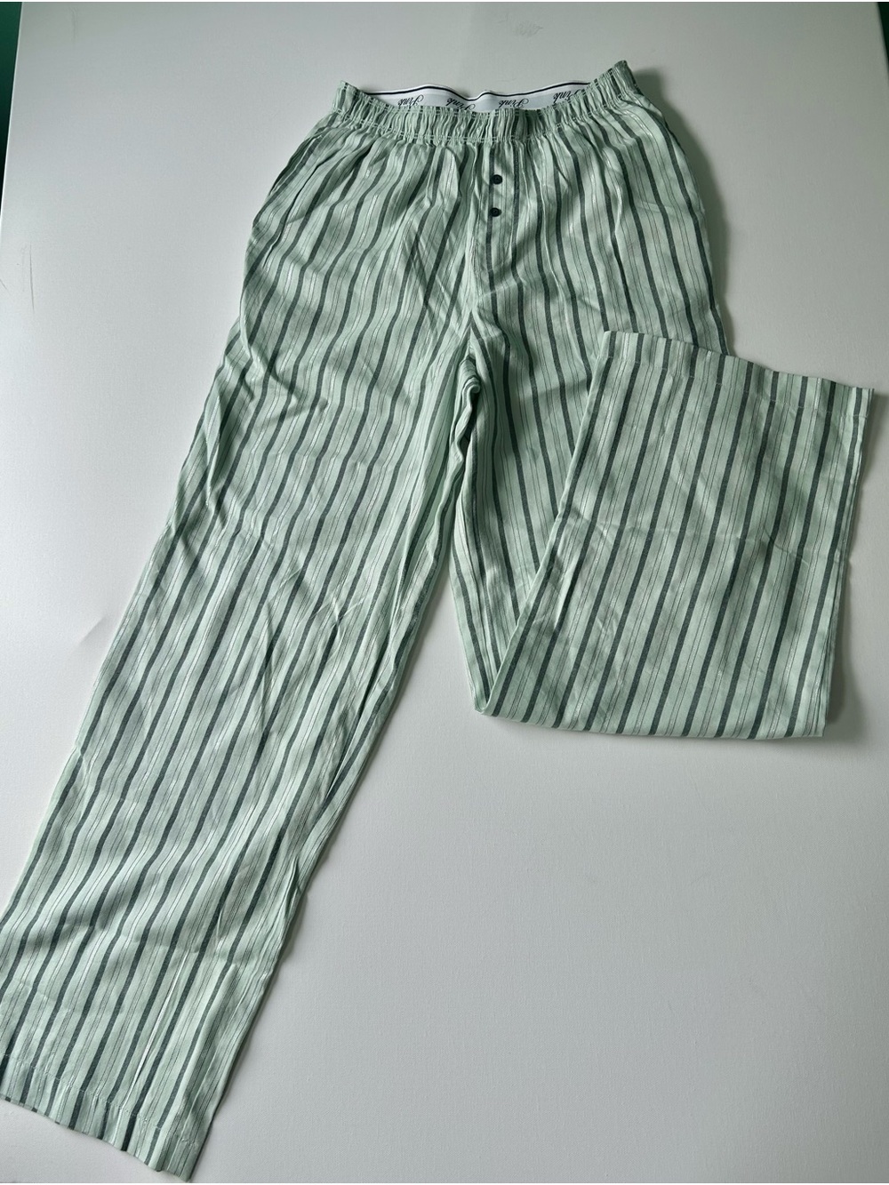 Victoria's Secret Green Striped Lounge Pants - Picture 2 of 5